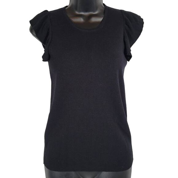 Loft Flutter Sleeve Scoop Neck Knit Top Size XS - Picture 1 of 8